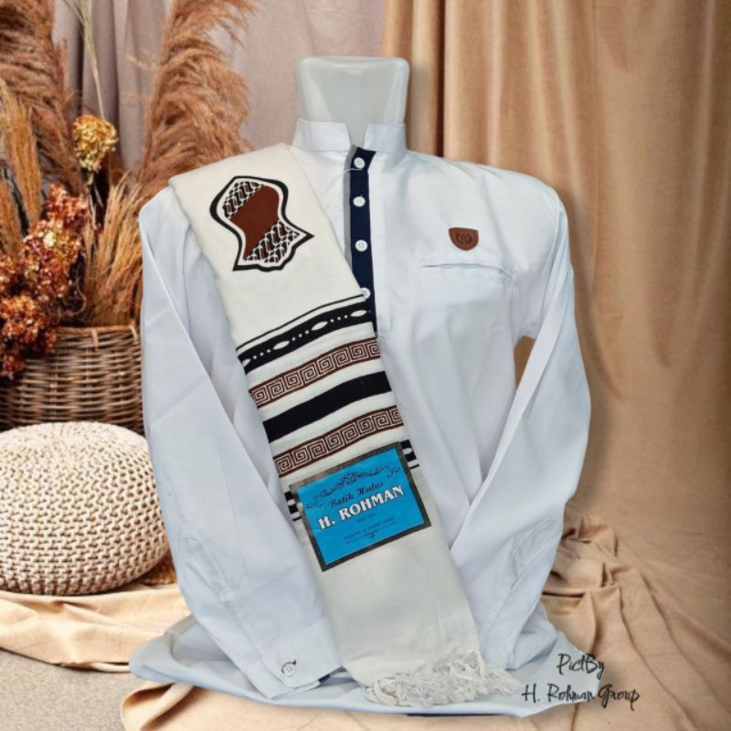 Sorban Terompah Santri Batik Putih Sorban Polos Panjang Rumbai warna putih hitam abu muda biru dongk