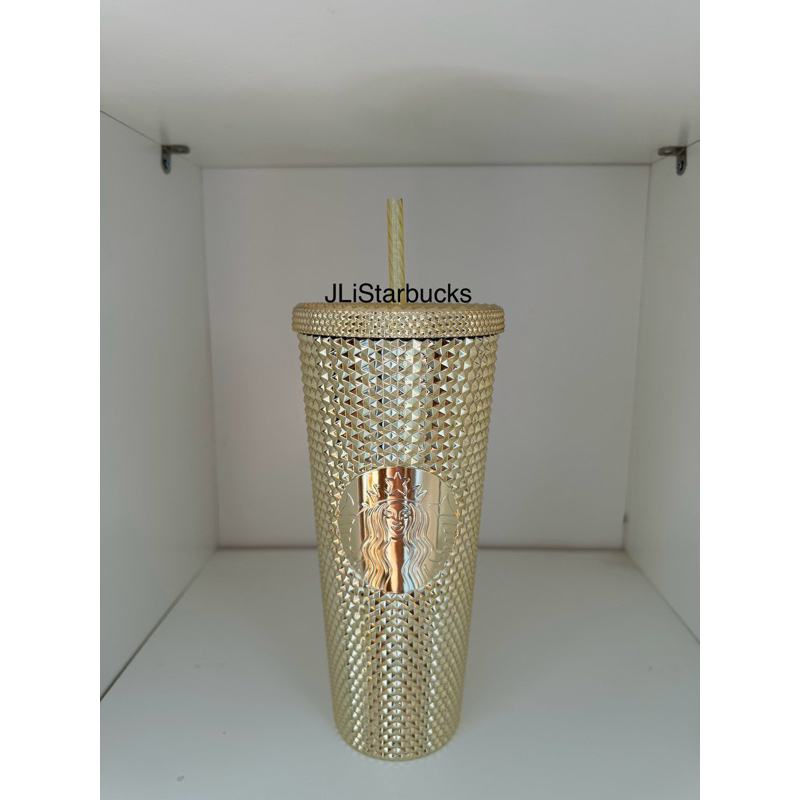 Starbucks Gold Metallic Studded Cup Tumbler
