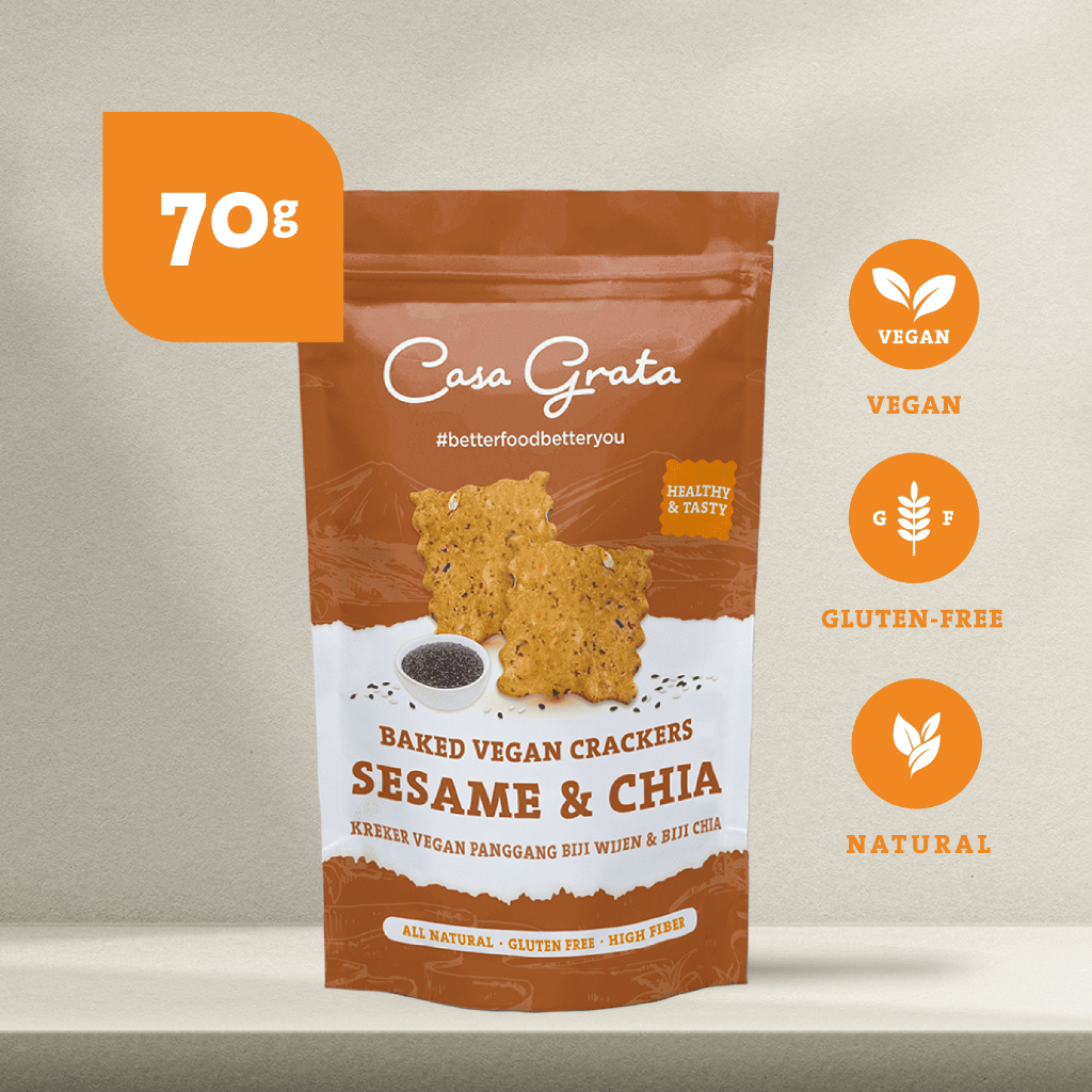 

Casa Grata Sesame and Chia Crackers - Healthy Snack