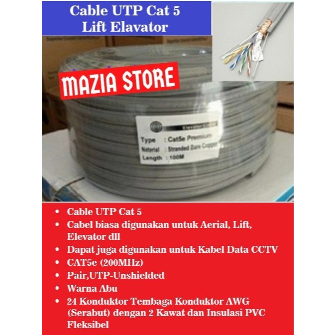 Kabel Roll UTP Cat 5e Cable lift elevator/ UTP Cat 5e Cable Elevator