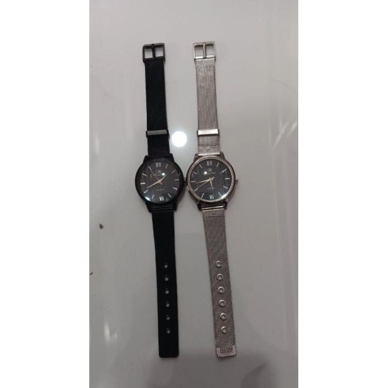 Jam tangan RR pasir hitam silver