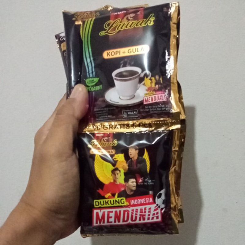 

Kopi Luwak (kopi+gula) 1 renceng isi 10 sachet