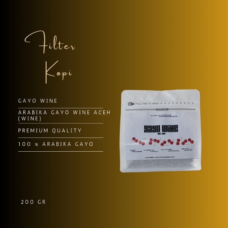 

Kopi Arabika Gayo Wine Platinum Grade
