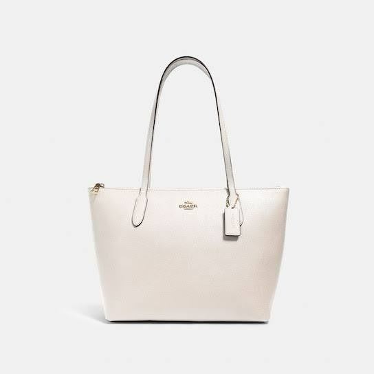 Coach 4454 Zip tote chalk