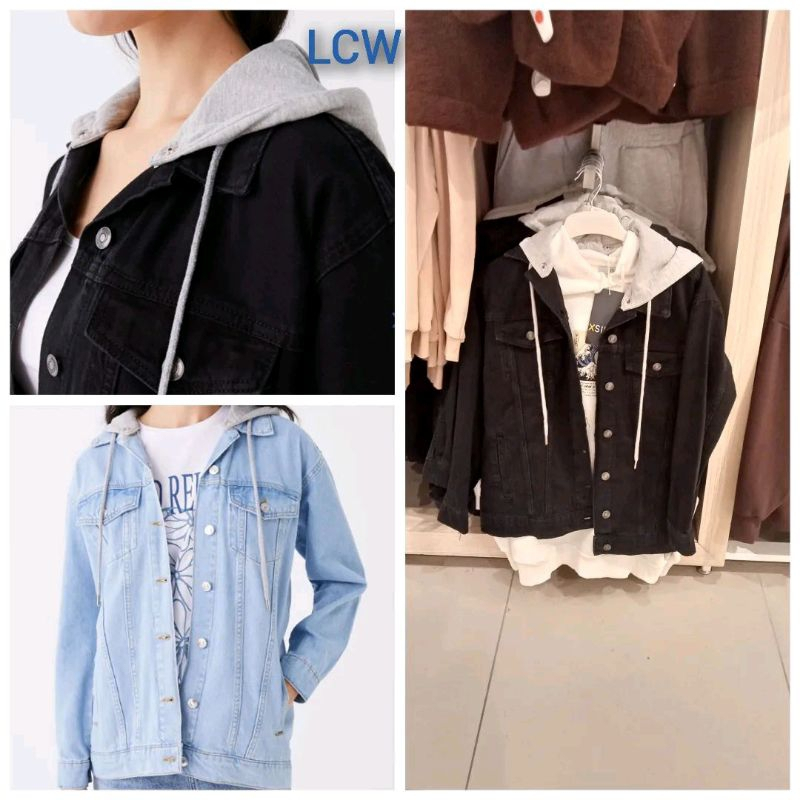 Jastipturki LC Waikiki Jeans Jacket with adjustable hoodie