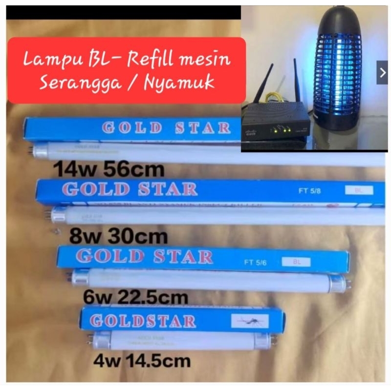 Refill Lampu Cadangan KRISBOW Perangkap Nyamuk Sinar UV PART GOLD STAR.