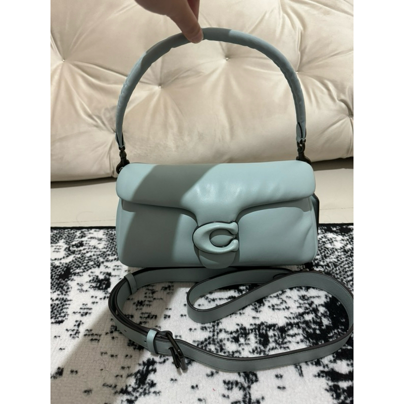 TAS COACH PRELOVED PILLOW TABBY SHOULDER BAG 26 AQUA BLUE ORIGINAL