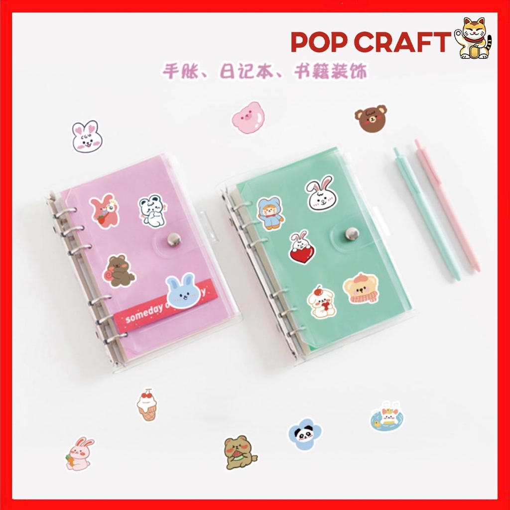 

PC Buku Binder A6 Buat Jurnal Aesthetic DIY Rosy Posy Colourfull Binder Note A6 Lucu Karakter - RP05