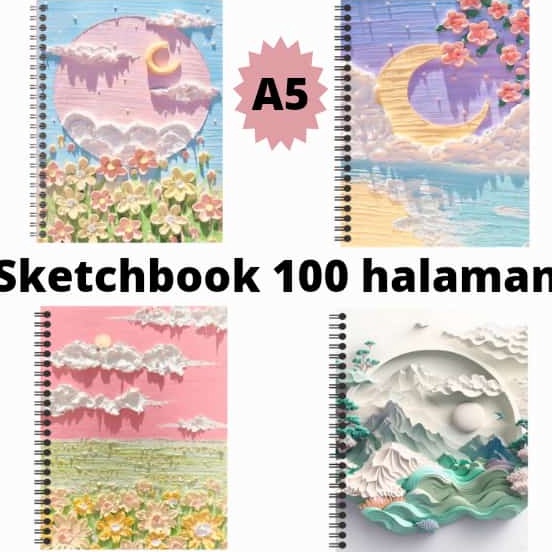 

DISKON SPESIAL SKETCHBOOK A5 ISI 1 HALAMAN BUKU SKETSA BUKU GAMBAR TEMA COVER 3D POP ART