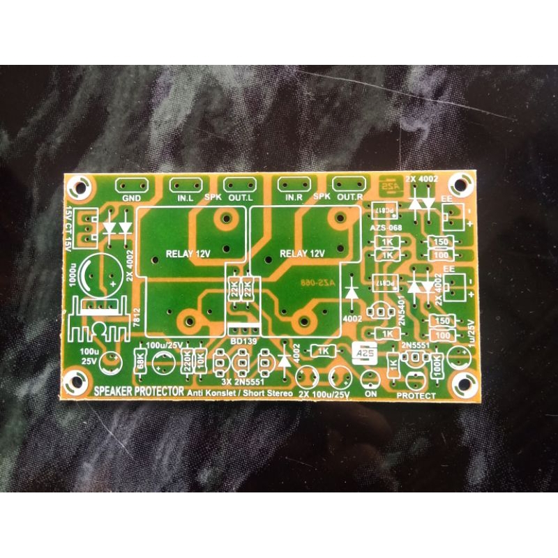 PCB Stereo Speaker Protector Anti Short Anti Korlset OCP.