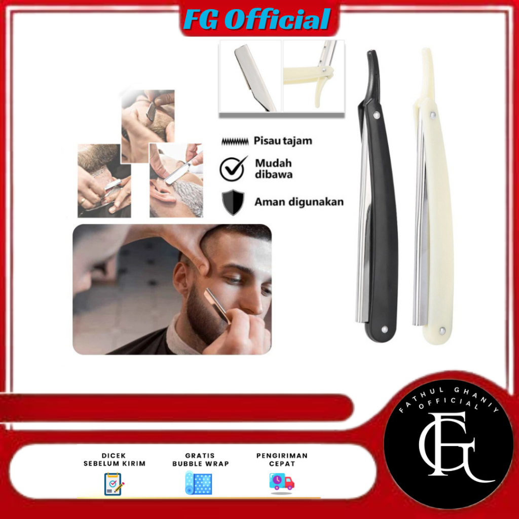 Alat Cukur Manual Pisau Cukur Lipat Cukur Kumis Jenggot Rambut Razor pencukur alis