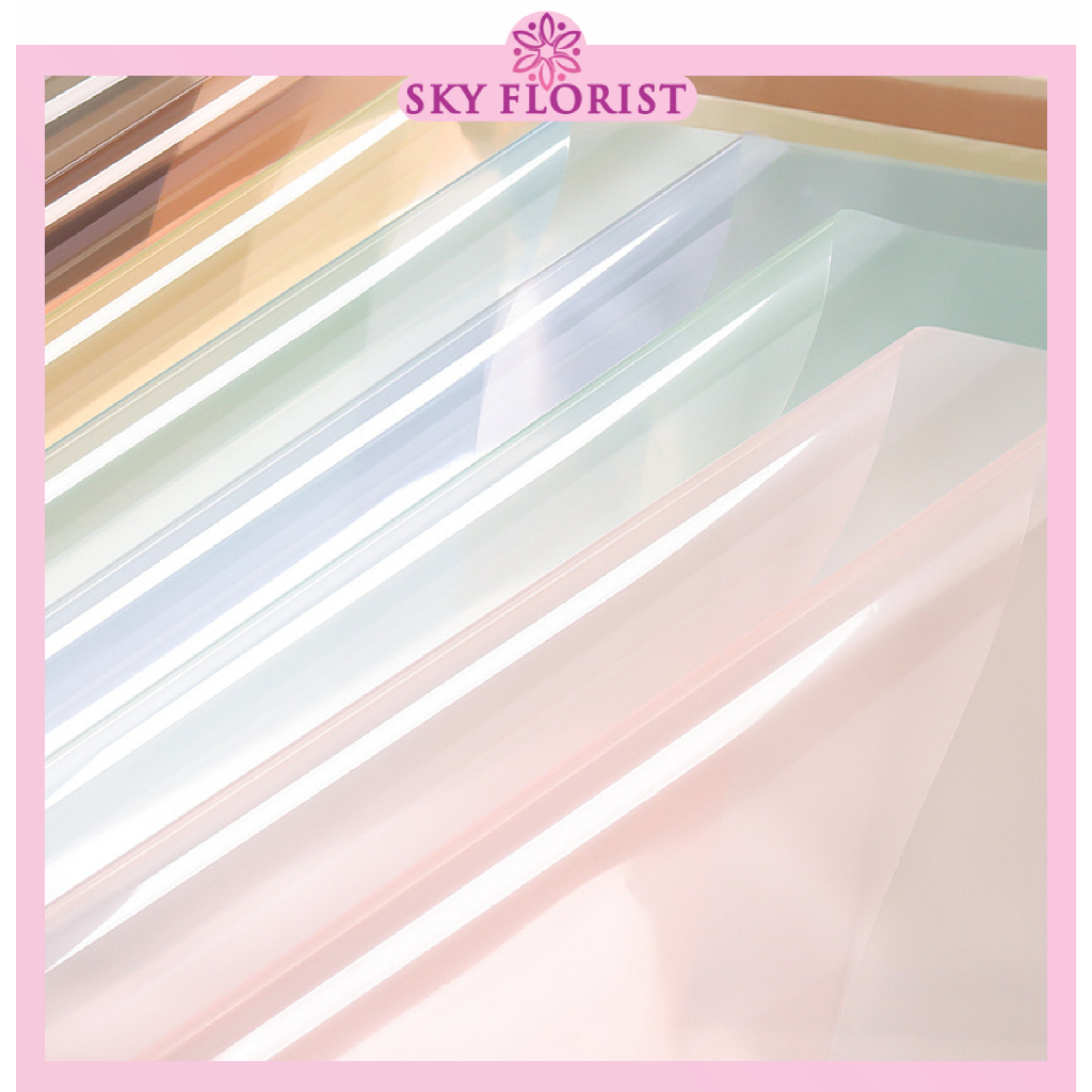 

Flower Wrapping Paper Full Color OPP TRANSPARENT Cellophane Bouquet Florist Kertas Buket Bunga Hand Bouquet KB6088