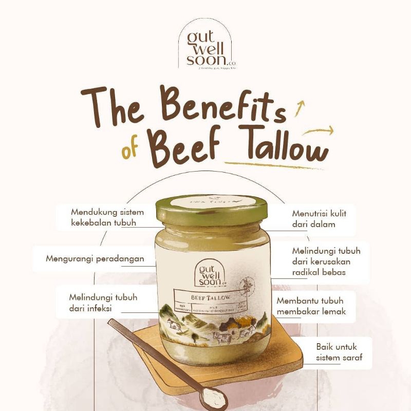 Tallow Grassfed beef 250ml organik HALAL THAYYIB