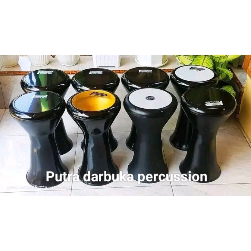 COD darbuka 8 inc hitam polos gilap termurah