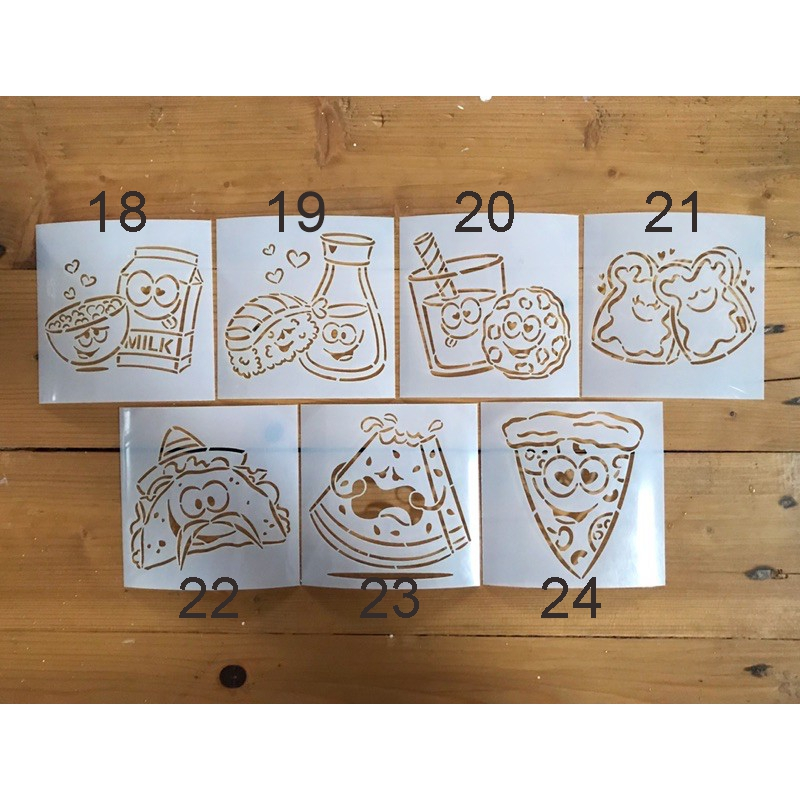 

Stencil Cookies Cake Latte Art 10 x 10 cm Pt 2