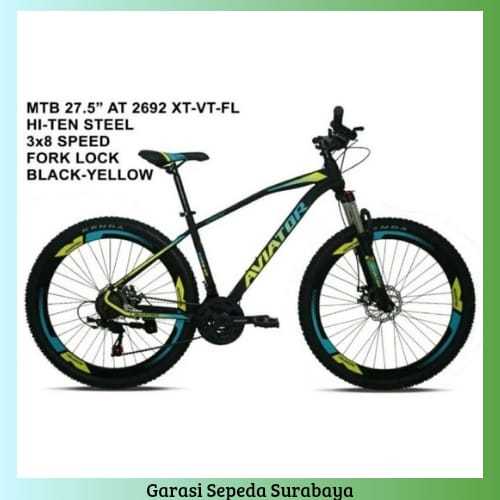 SEPEDA GUNUNG MTB AVIATOR 2692 XT FL / XT VT FL 27.5 INCH 3X8 SPEED BERKUALITAS