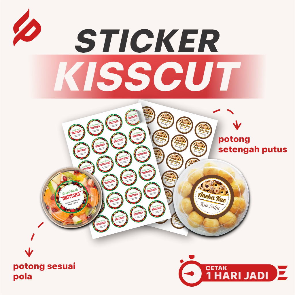 

Sticker Label Custom Chromo +A3 + Kisscut-Cetak Sticker Label Custom