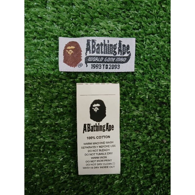 

Bape woven dan label wasing 1sett