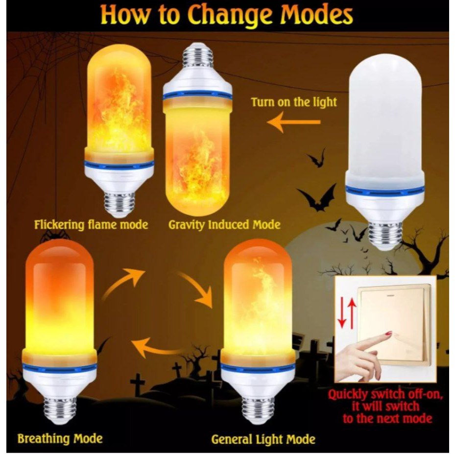 Flame Light Bulb Halloween LED flame Lamp