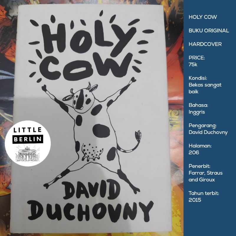ORIGINAL Novel HOLY COW David Duchovny Hardcover English Fantasy Fable Import Bahasa Inggris