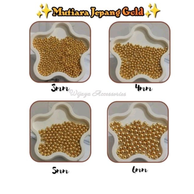 25gram Payet Mutiara Jepang seri warna gold,Bahan Payet kebaya,baju fashion,baju pengantin, Payet mu