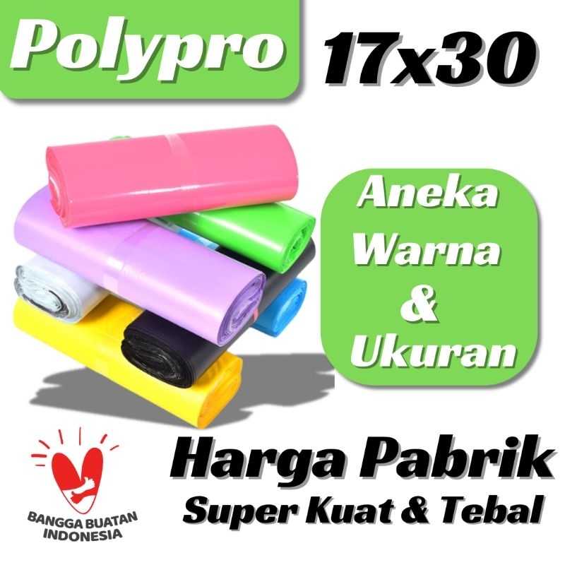 

Plastik Packing 17x30 / Polymailer Warna LDPE Glossy (isi 100pcs)