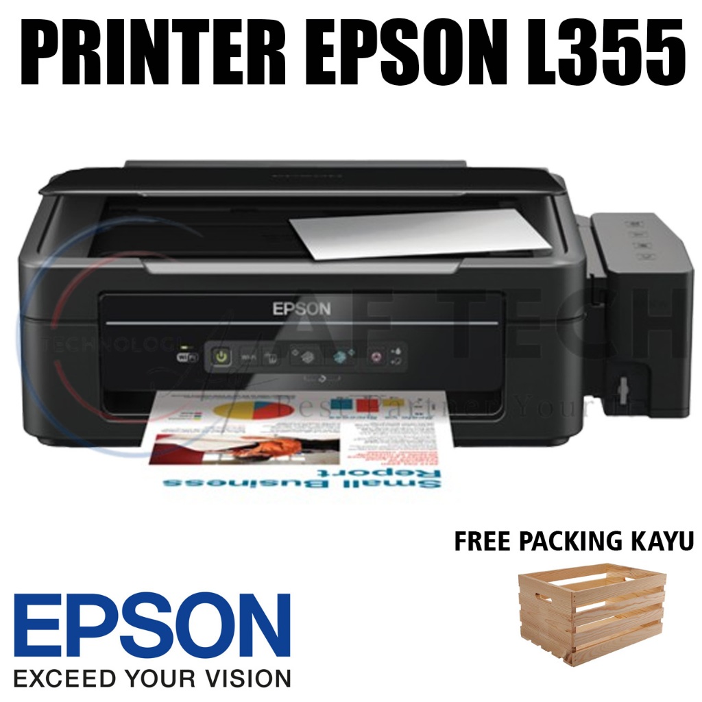 Printer Epson L355 All In One Print Scan Copy Wi-Fi Wireless Second  Printer Murah Bergaransi