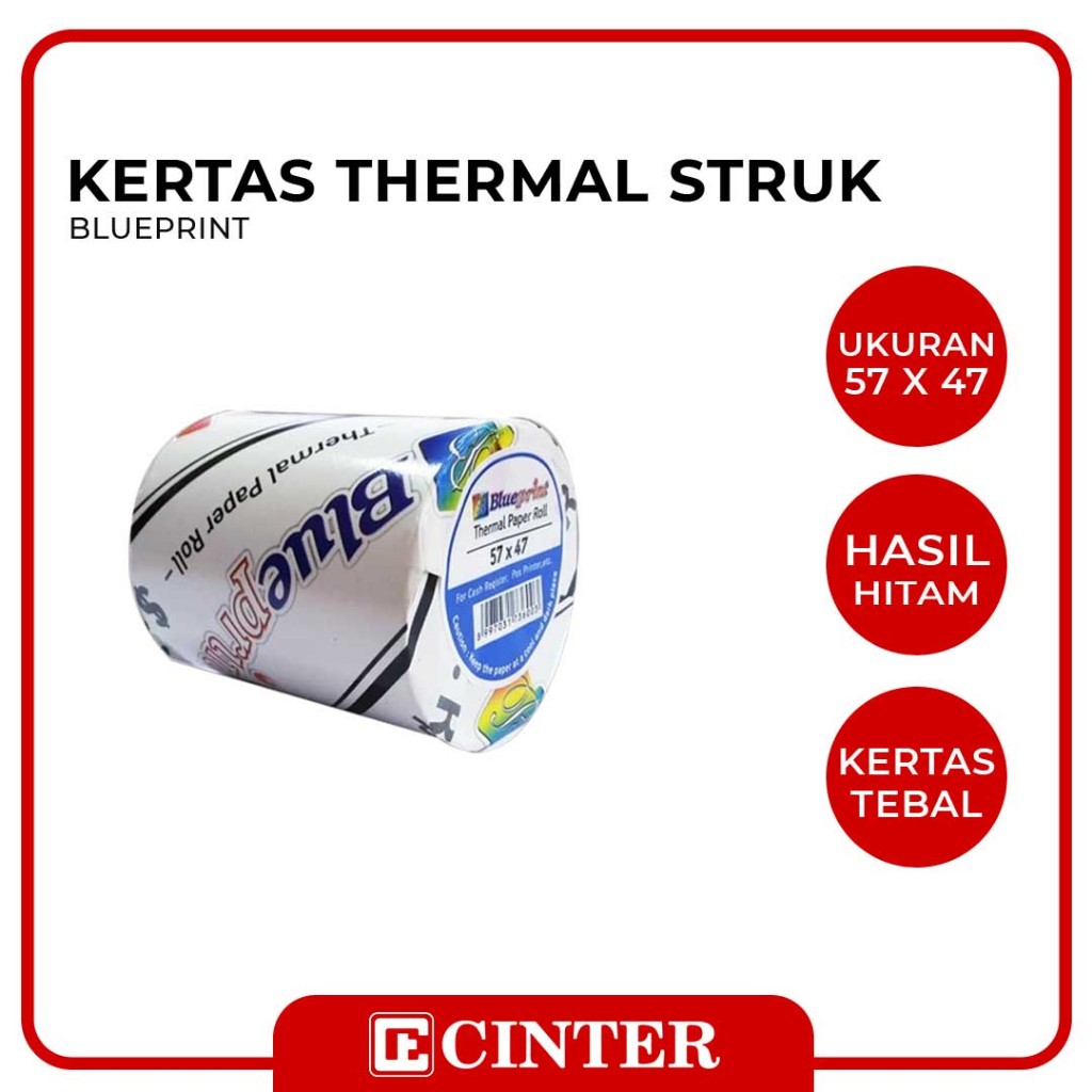 

BLUEPRINT - KERTAS THERMAL / KERTAS STUCK KASIR UKURAN 57 x 47