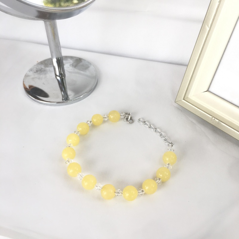 Gelang Batu Cominasil Kristal gelang batu asli & kristal tidak berubah warna