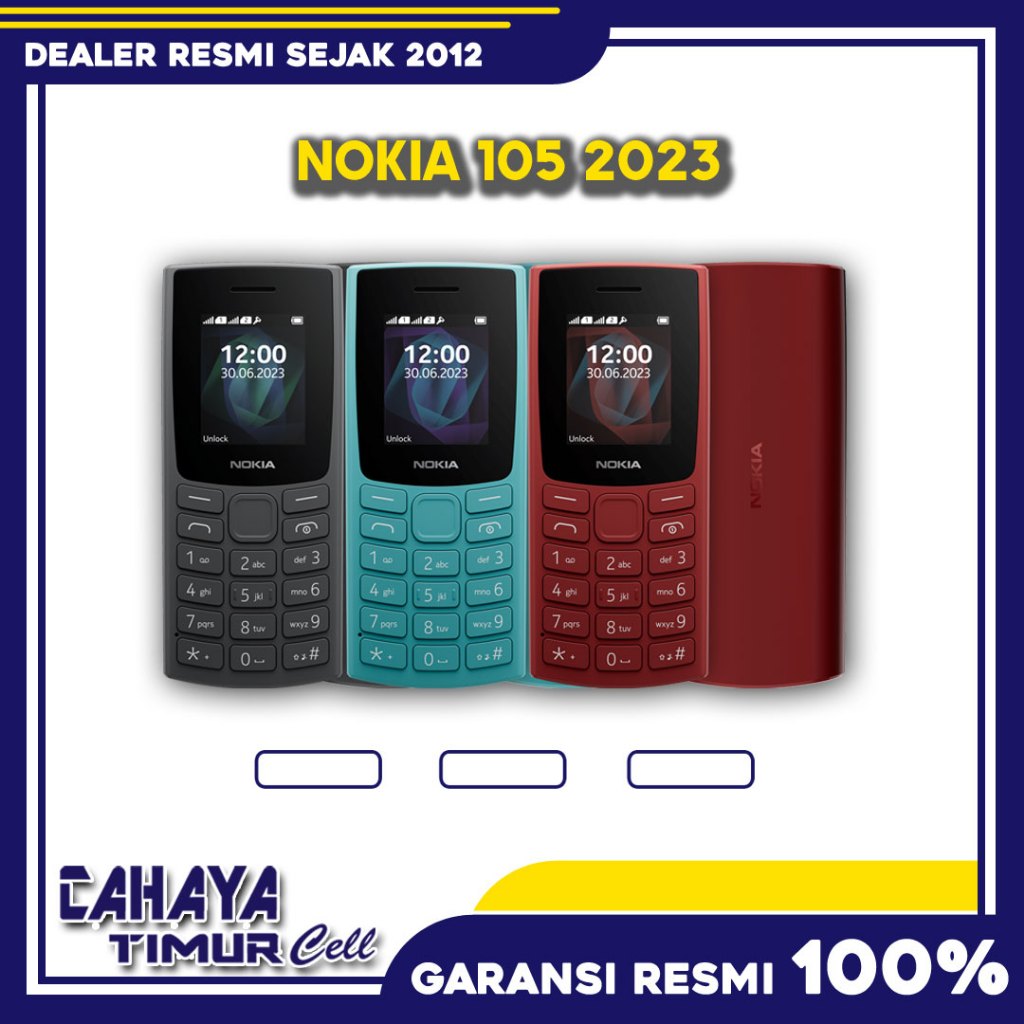 Nokia 105 Leda Dual SIM FM Radio - Garansi Resmi 1 Tahun