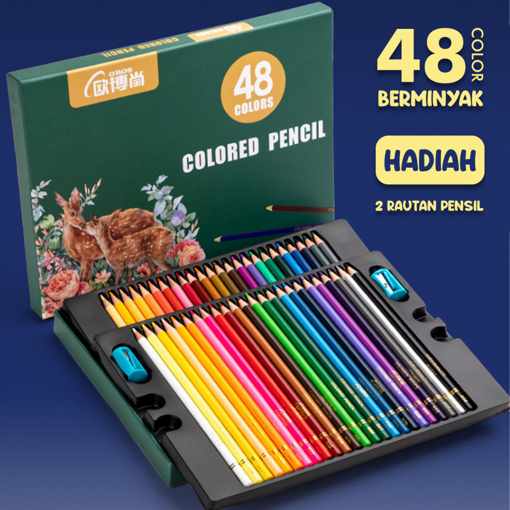 

High Grade Oil Pencil Color Pensil Warna Minyak 48/72/120 Warna