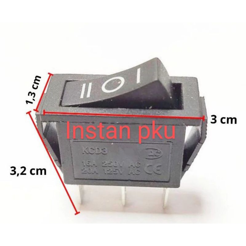 Saklar on off/Switch on off KCD 3