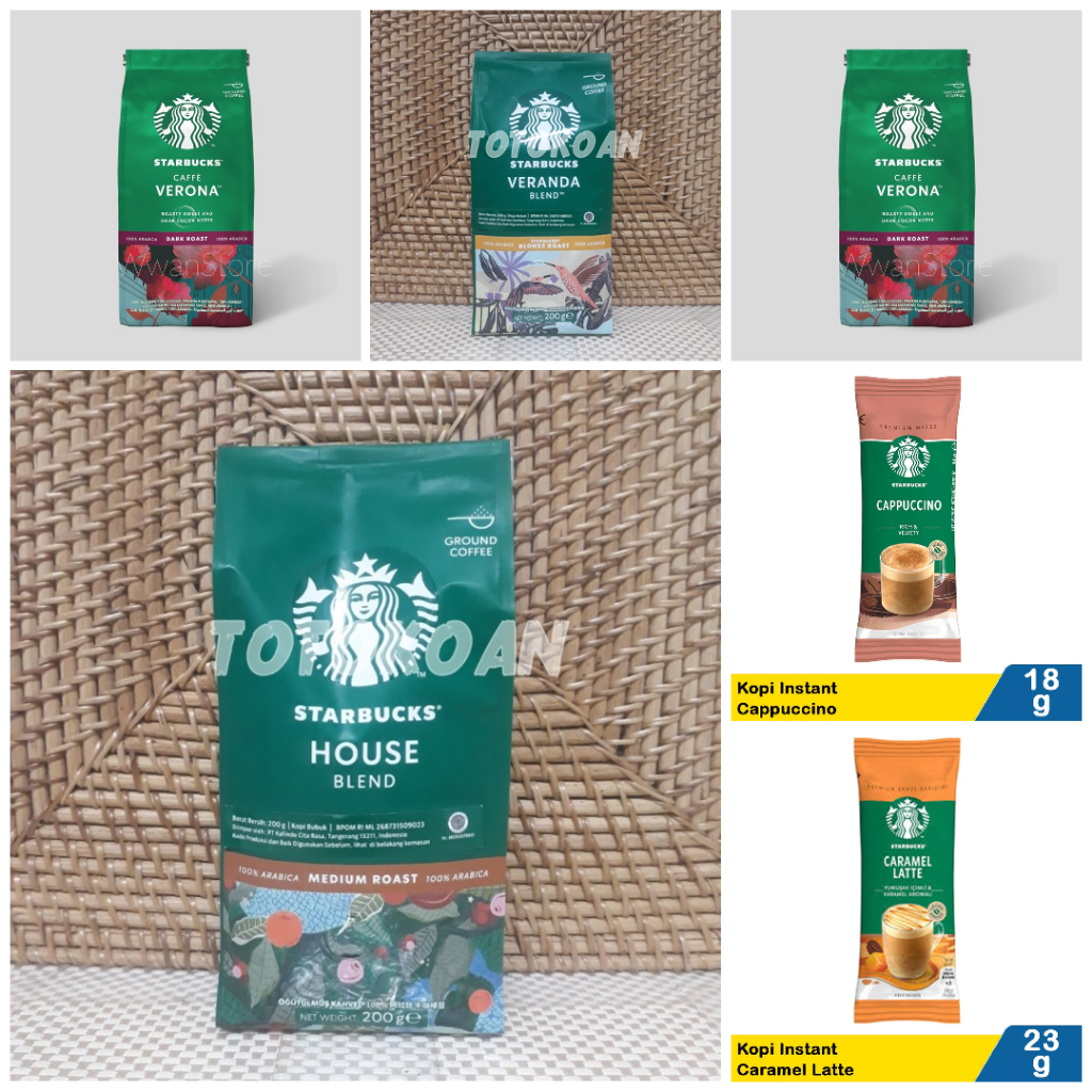 

starbuck varian kemasan bubuk minum kopi instan serbuk minuman instant coffee powder halal pekanbaru