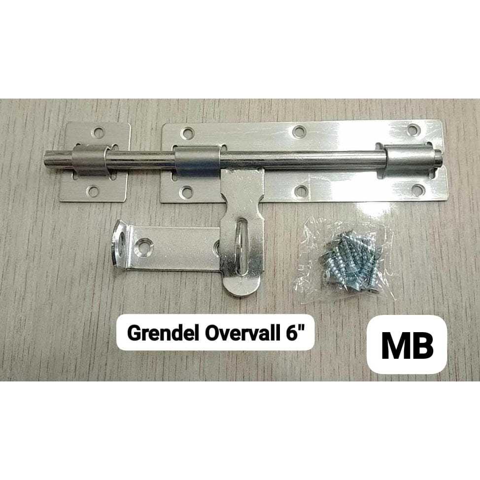 GERENDEL OVERVAL 6" INCH/ GERENDEL PINTU / PENGAMAN PINTU / READY/ KENOP PINTU