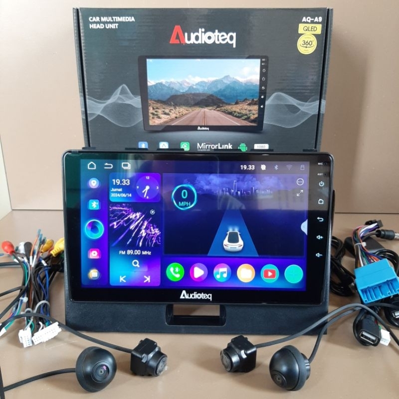 HEAD UNIT ANDROID WAGON R ANDROID AUDIOTEQ 9 INCH RAM 3 GB SUPORT 360 CAMERA ANDROID SUZUKI WAGON R