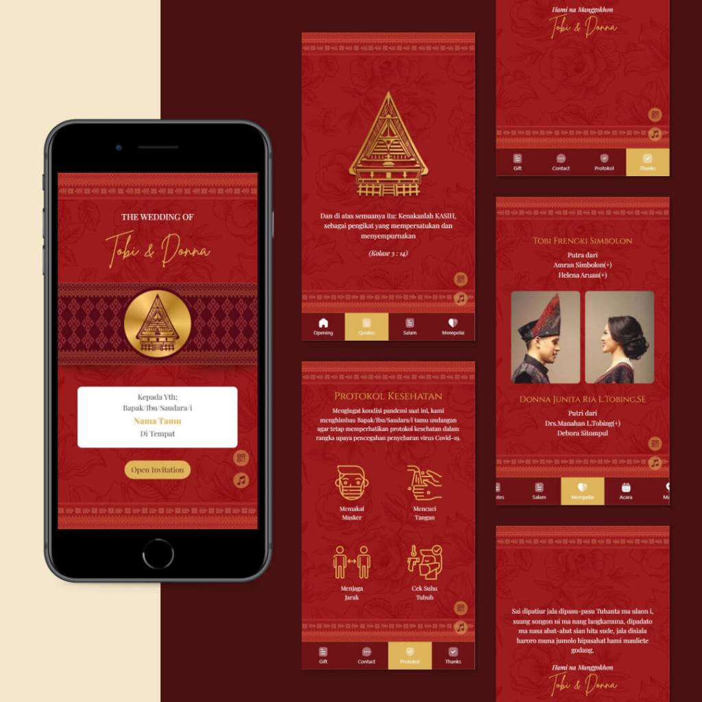 UNDANGAN DIGITAL WEBSITE INVITATION - WEDDING - TEMA ADAT BATAK