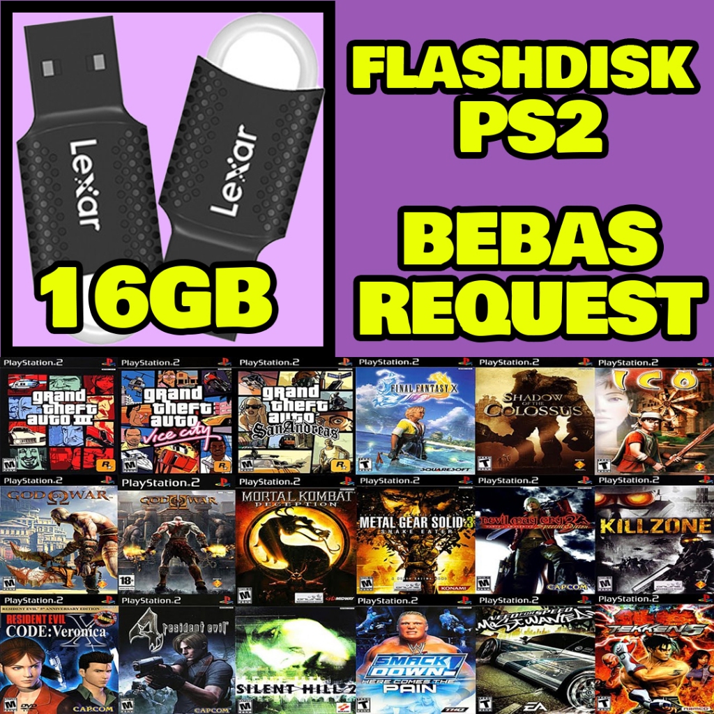 Flashdisk Lexar 16gb PS2 BEBAS REQUEST