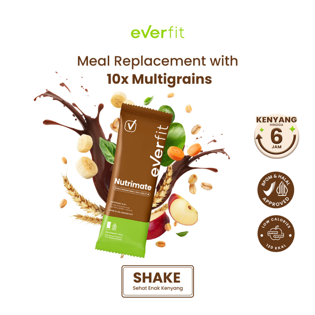 [CLEARANCE SALE] Expired date up to 9 Months - Everfit Nutrimate Meal Replacement dengan Oat Rasa Co