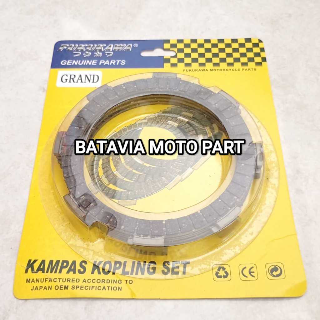KAMPAS KOPLING GRAND SUPRA 100 LEGENDA SUPRA X SUPRA FIT REVO OLD PRIMA ISI 5 PCS MEREK FUKUKAWA