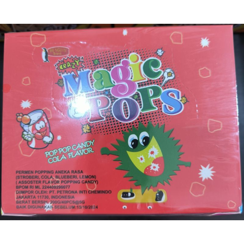 

PERMEN MAGIG POPS POP POP CANDY COLA FLAVOR ISI 40 PCS