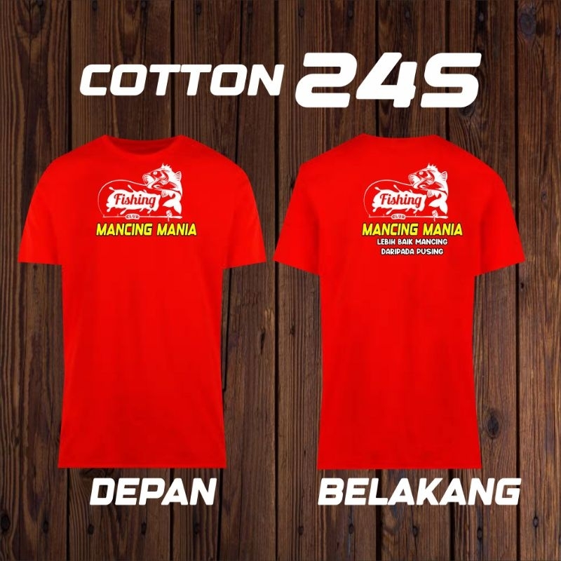 Kaos mancing mania lengan pendek