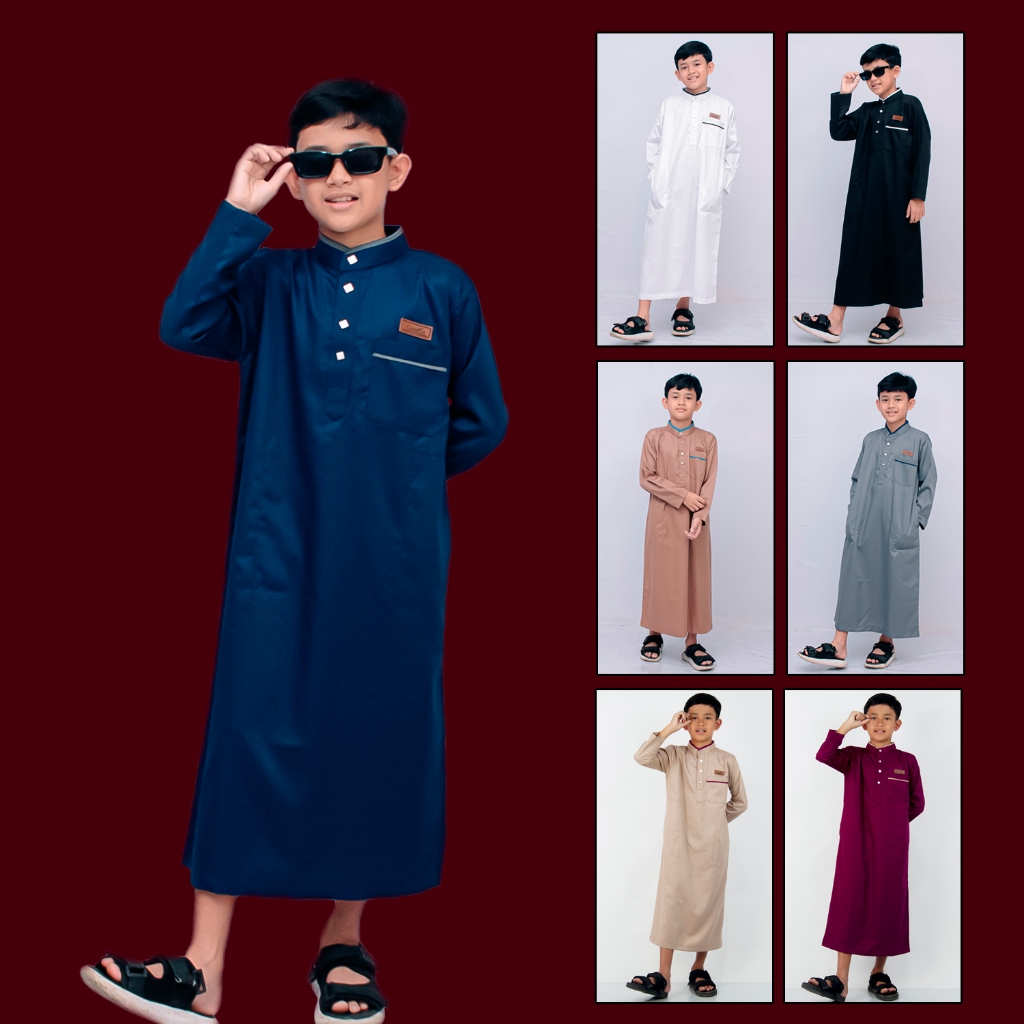 Gamis Koko Anak Laki Laki Umur 2-12 Tahun Premium Jubah Anak Putih Laki Laki Lengan Panjang Cowok