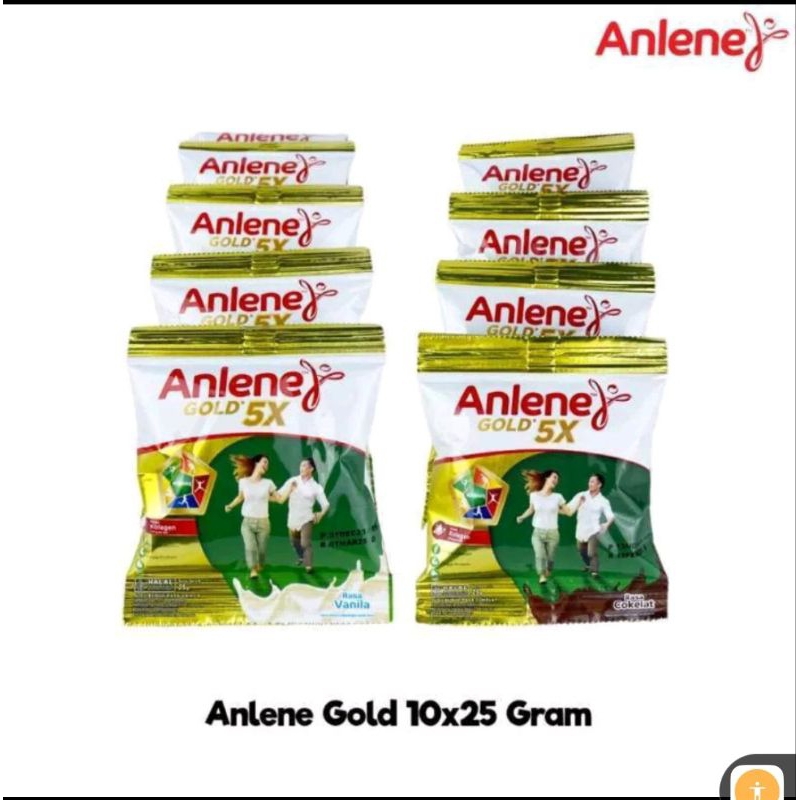 

SUSU ANLENE GOLD 5X (10 SACHET X 25 GR) | ANLENE GOLD SACHET RENCENG SUSU REMAJA-DEWASA