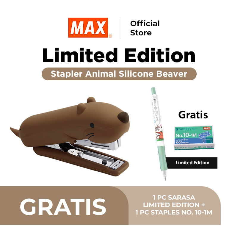 

Max Stapler HD - 10 NX - Beaver + FREE SARASA LIMITED EDITION