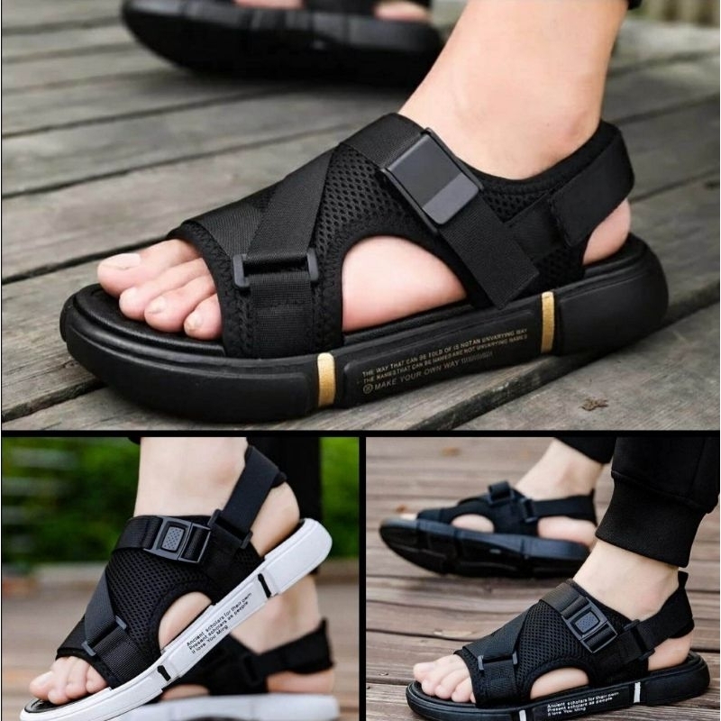 Sandal Gunung Tali Gesper Fashion Pria Wanita Dewasa Keren/ Sendal Gunung Modis Cowok Cewek Cool Per