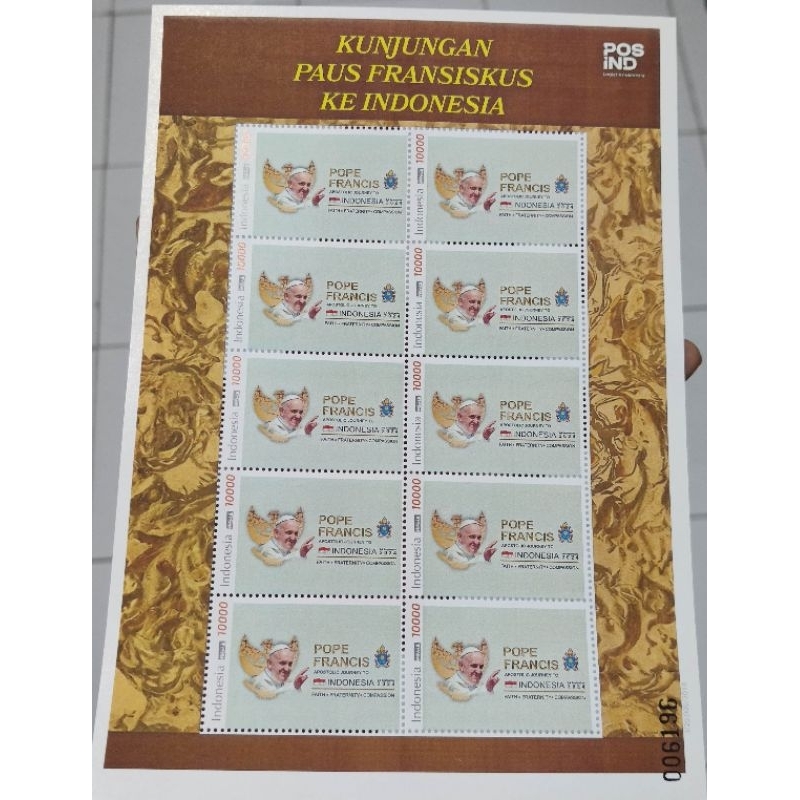 

Perangko Paus Fransiskus ke Indonesia 2024 Pope prangko