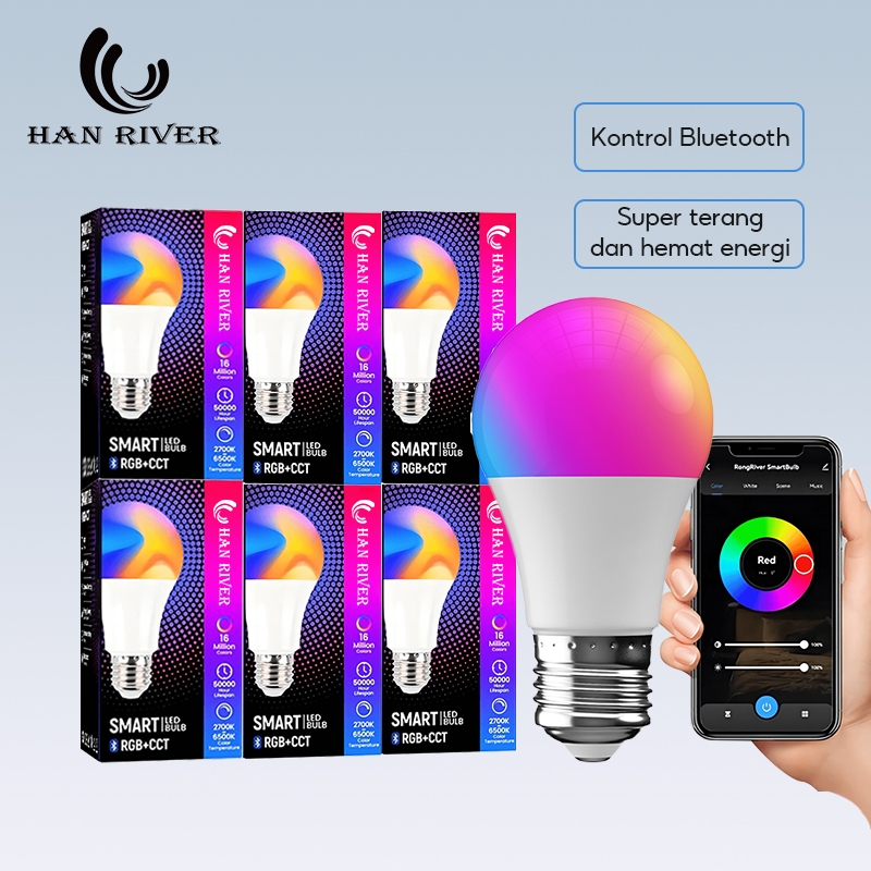 HAN RIVER Lampu Smart 10 Watt Bluetooth APP LED Bulb