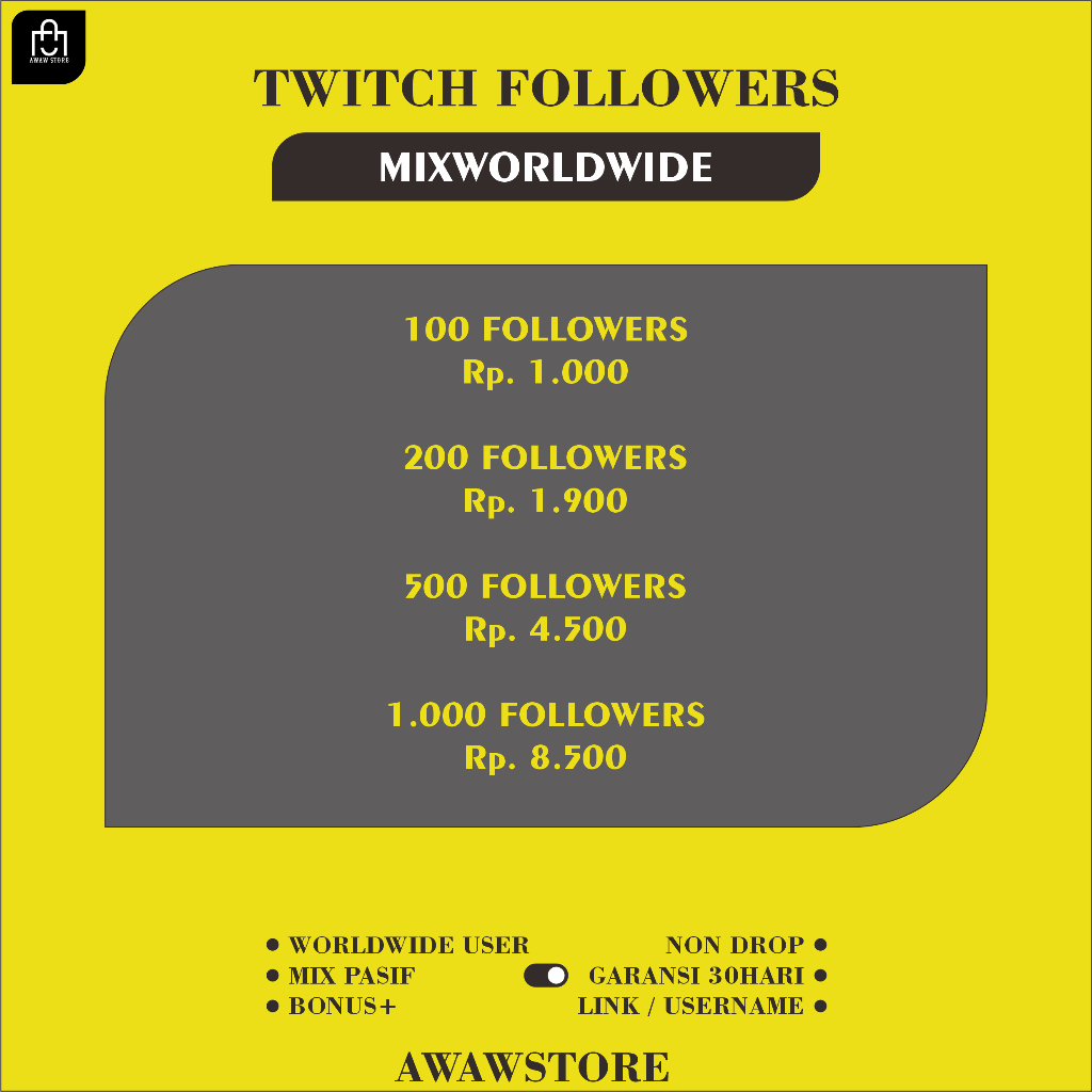 Twitch Followers Termurah