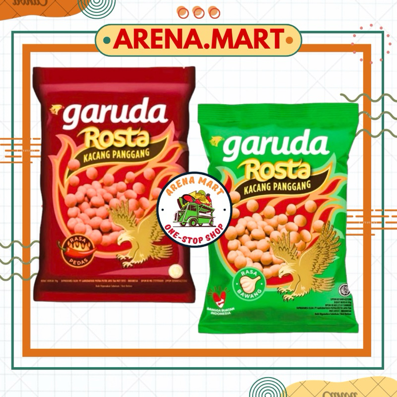 

Kacang Garuda Rosta kacang panggang Rasa bawang 11gr 11 gr 1 Renceng isi 10 Pc