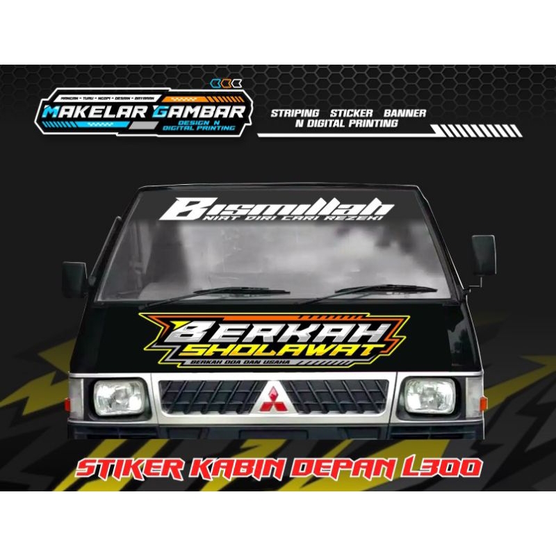 STIKER KABIN DEPAN L300 (Bonus Cutting Stiker Kaca Depan)
